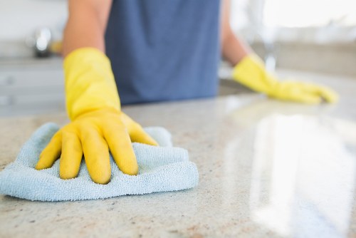 Detailed bathroom cleaning during an end of tenancy clean in a West London flat
